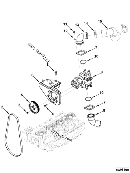 4946197 V ribbed belt - Cummins spare part | 777parts.com