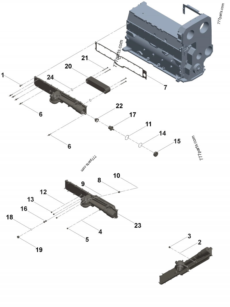 4965895 Oil filter cooler head - Cummins spare part | 777parts.com