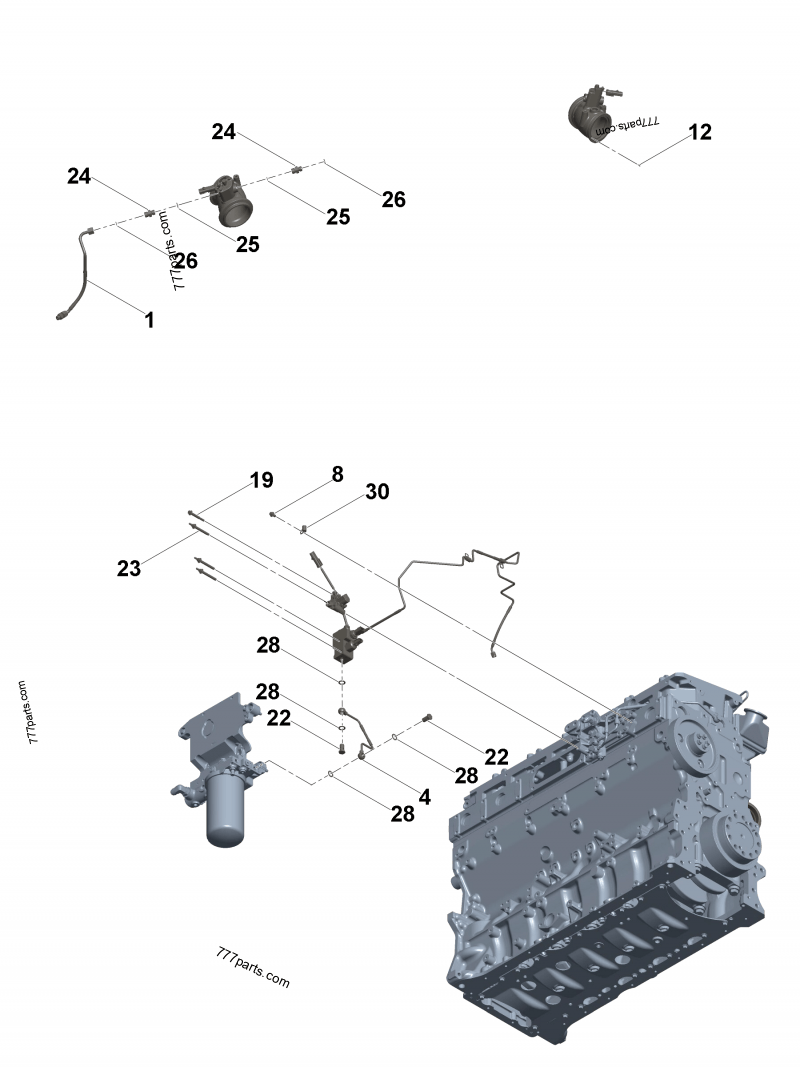4966454 V band clamp - Cummins spare part | 777parts.com