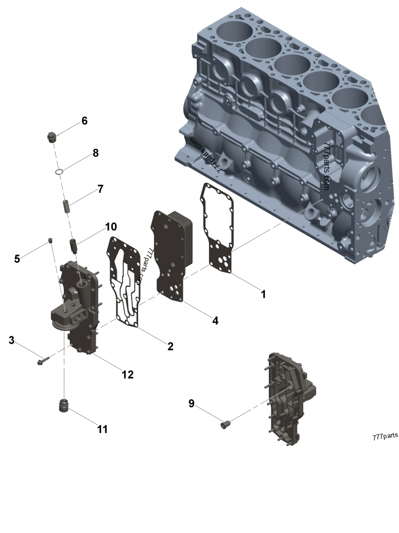 4983354 Lubricating oil filter head - Cummins spare part