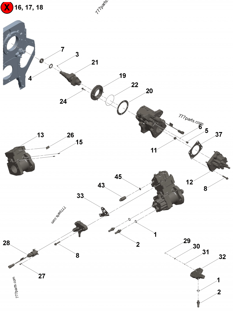 4984155 Check valve plunger - Cummins spare part | 777parts.com