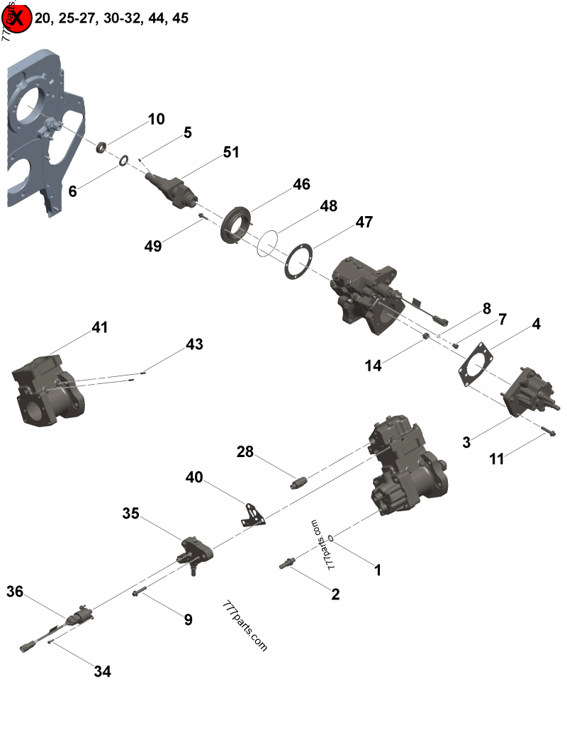 4984474 Check valve plunger - Cummins spare part | 777parts.com
