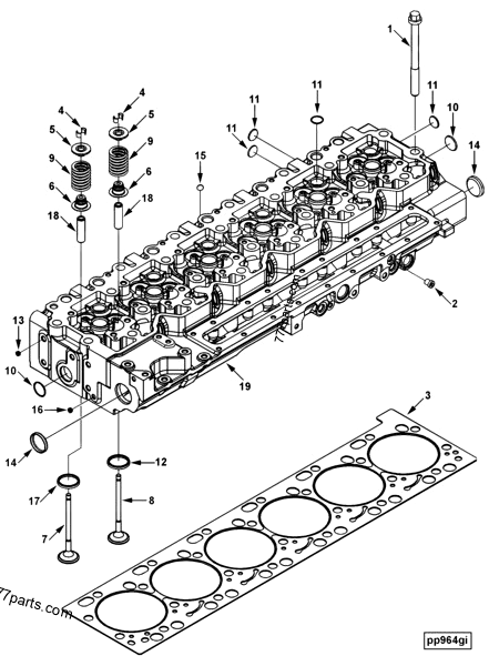 差額 4989710 Cylinder head - Cummins spare part | 777parts.com