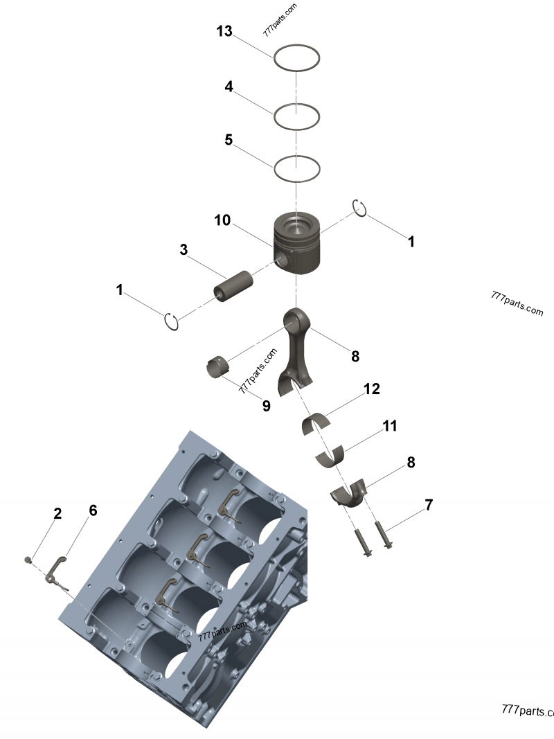5284820 Engine piston - Cummins spare part | 777parts.com