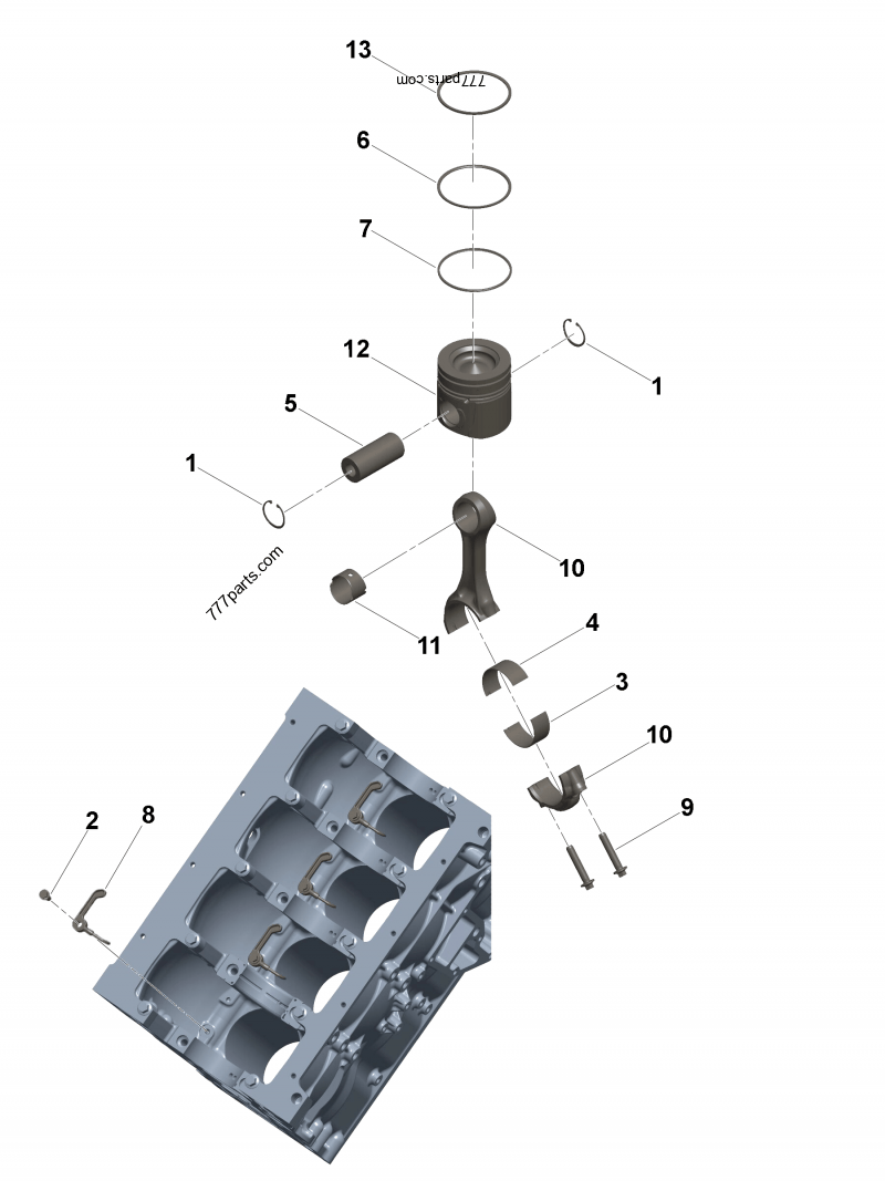 5284820 Engine piston - Cummins spare part | 777parts.com 