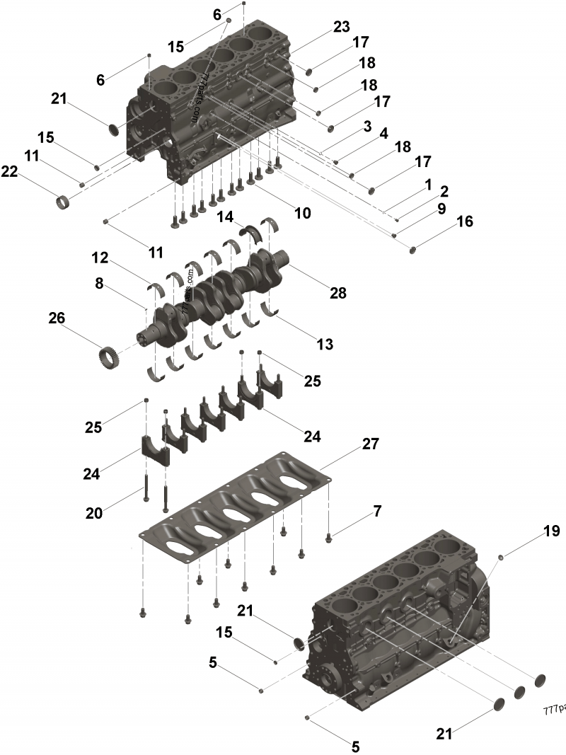 5289532 Cylinder block stiffener - Cummins spare part