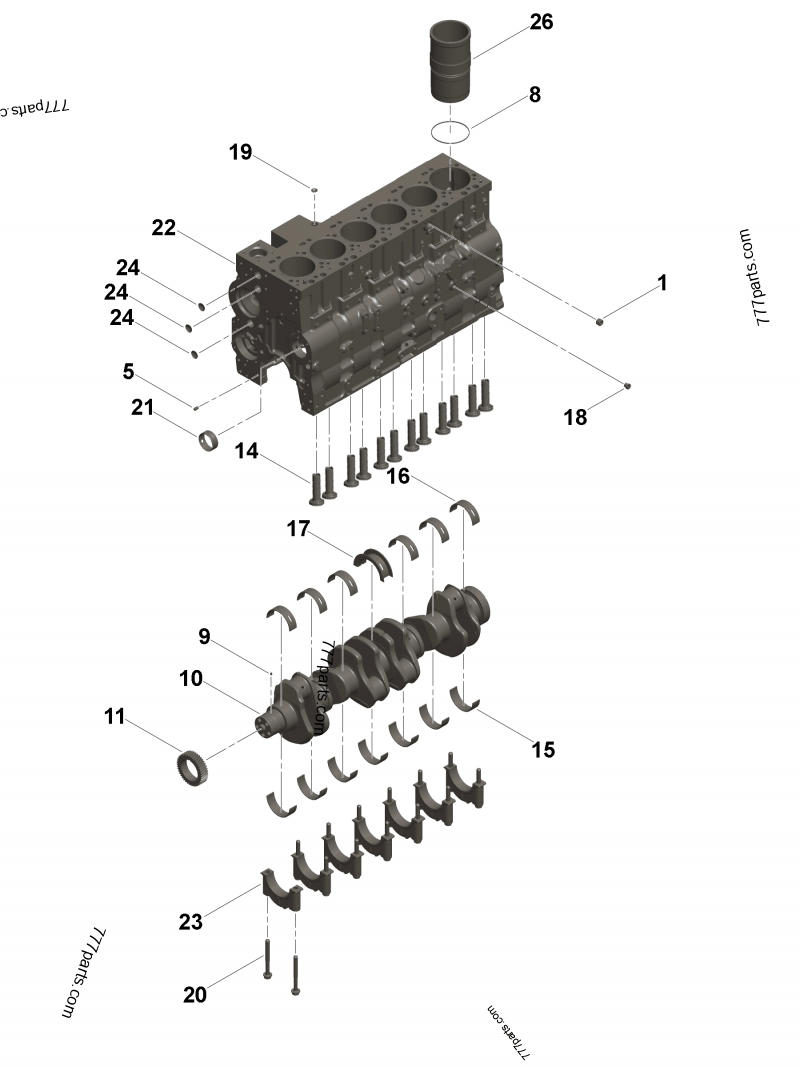 5289666 Cylinder block - Cummins spare part | 777parts.com