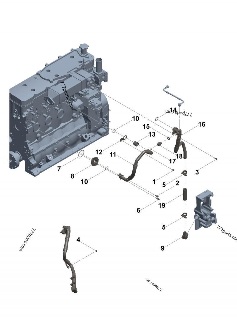 5294796 Water transfer connection - Cummins spare part | 777parts.com
