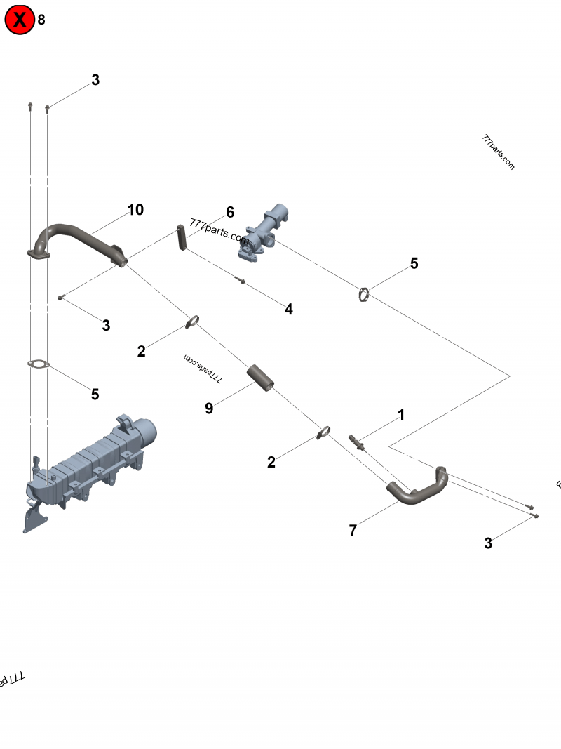 5297815 Air transfer tube - Cummins spare part | 777parts.com