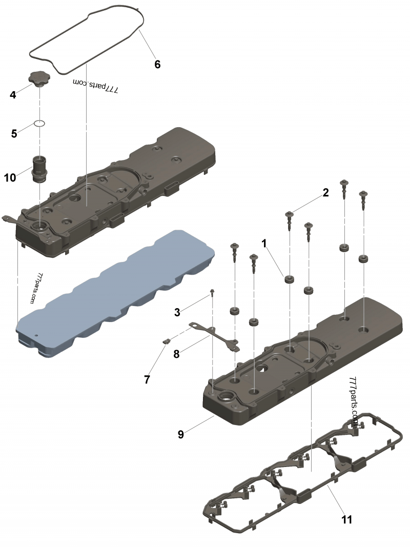 5318158 Valve cover - Cummins spare part | 777parts.com