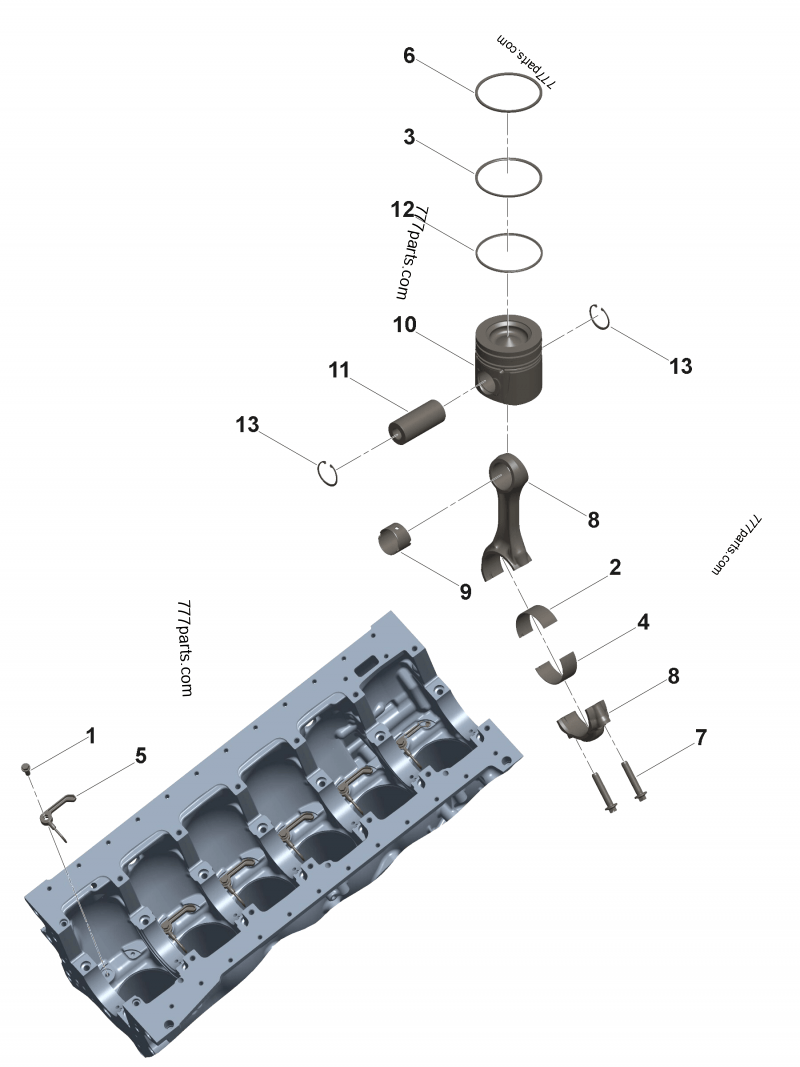 5336393 Engine piston - Cummins spare part | 777parts.com