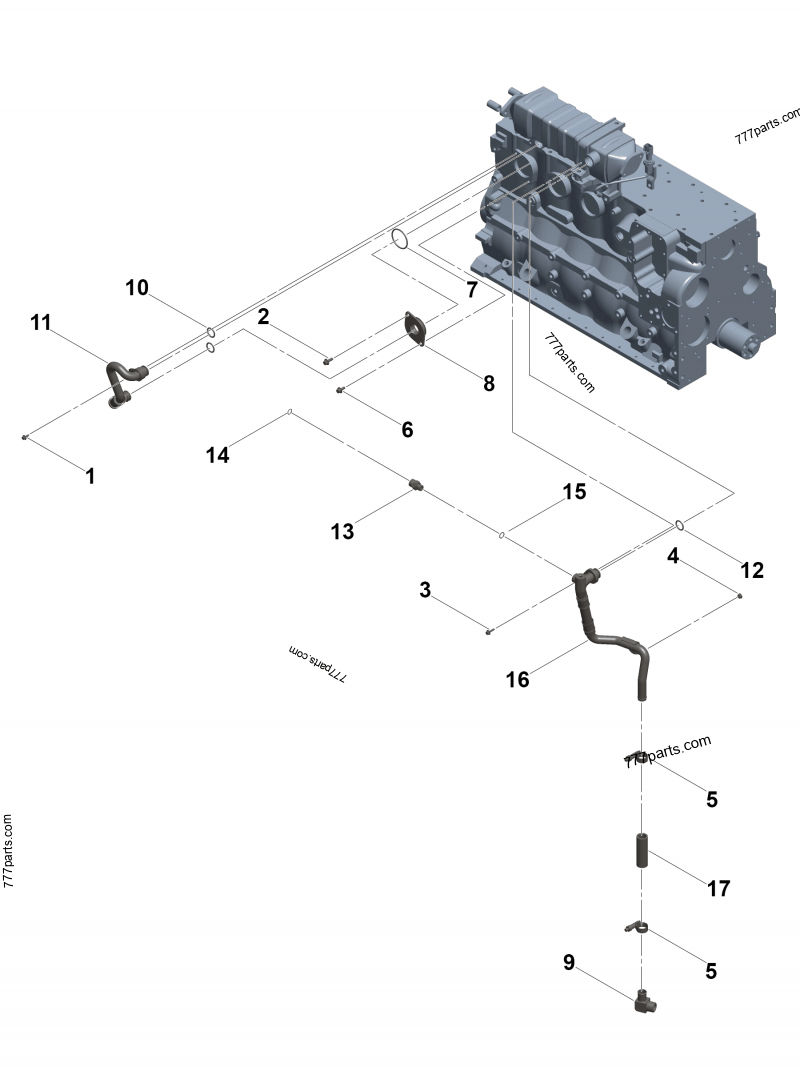 5339635 Water inlet connection - Cummins spare part
