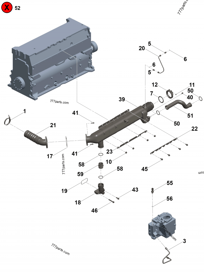 5345741 Tube connector - Cummins spare part | 777parts.com