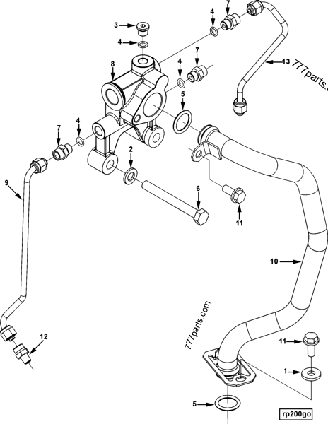 2882680 Water Outlet Tube - Cummins Spare Part 