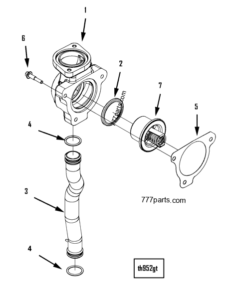 2883347 Water bypass tube - Cummins spare part | 777parts.com