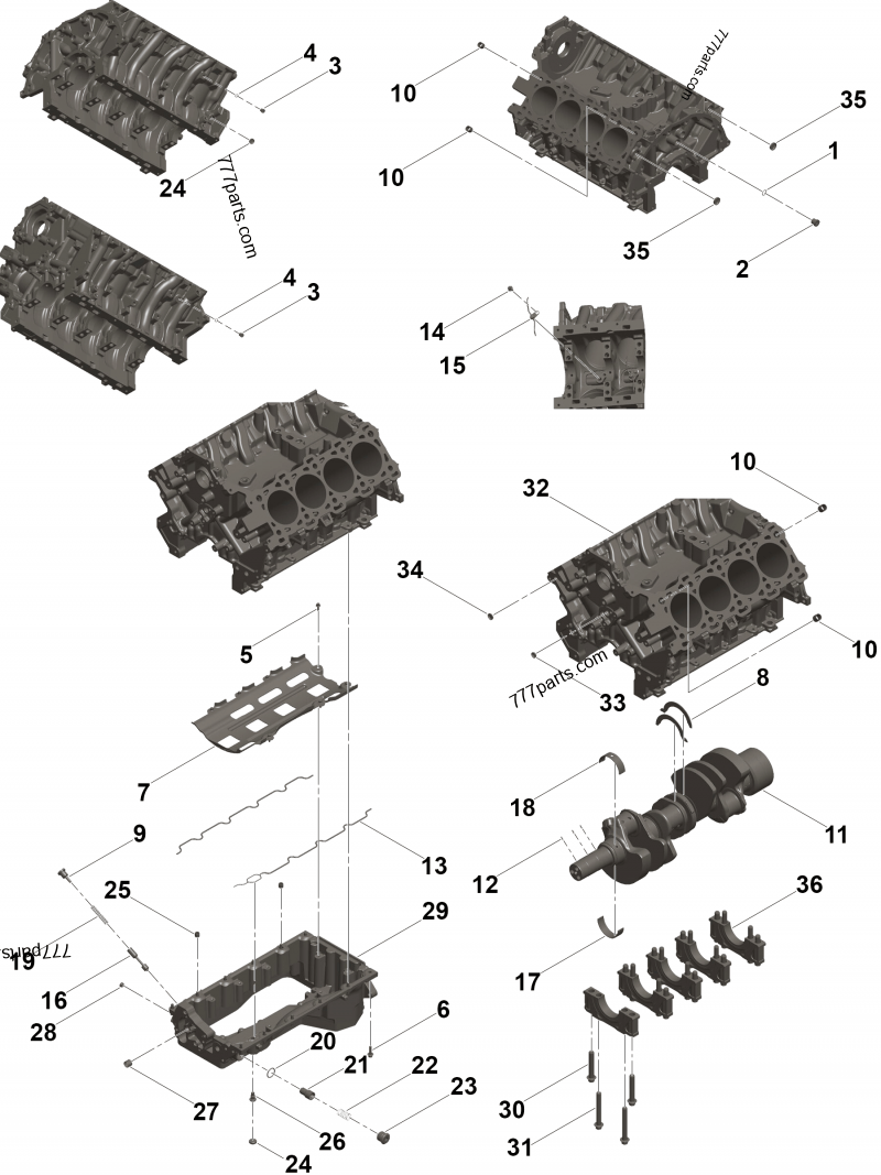 5405894 Main bearing kit - Cummins spare part | 777parts.com