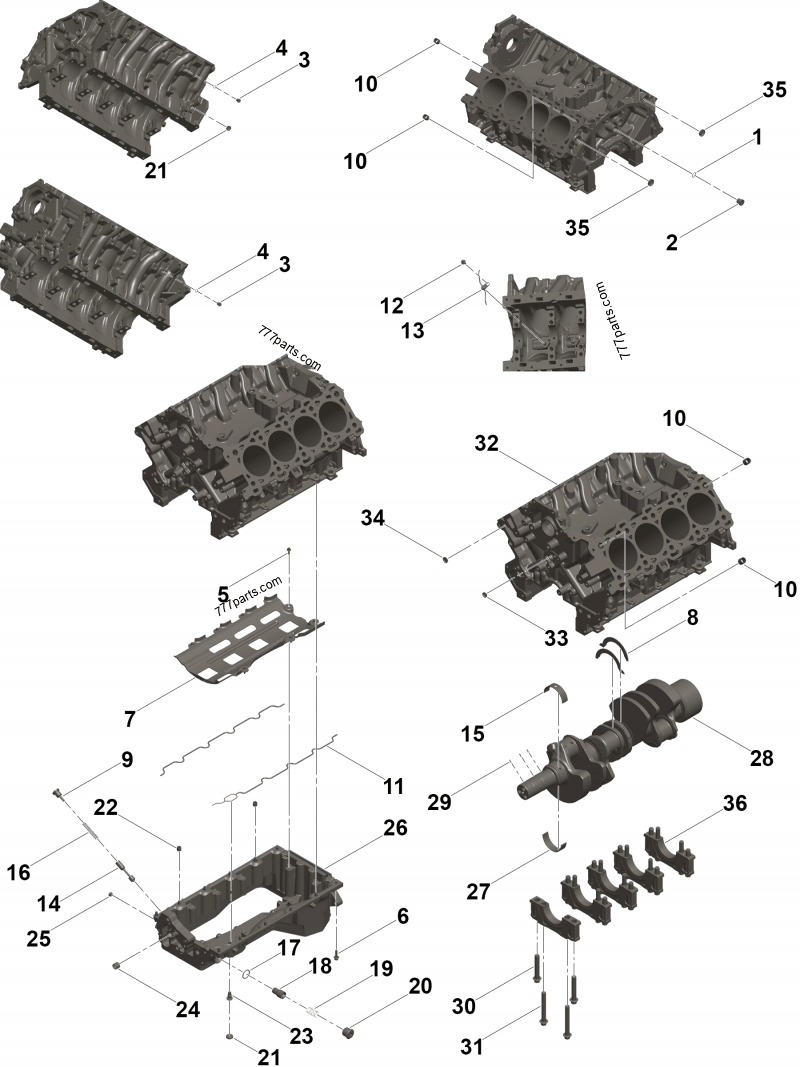 5462513 Engine crankshaft - Cummins spare part | 777parts.com