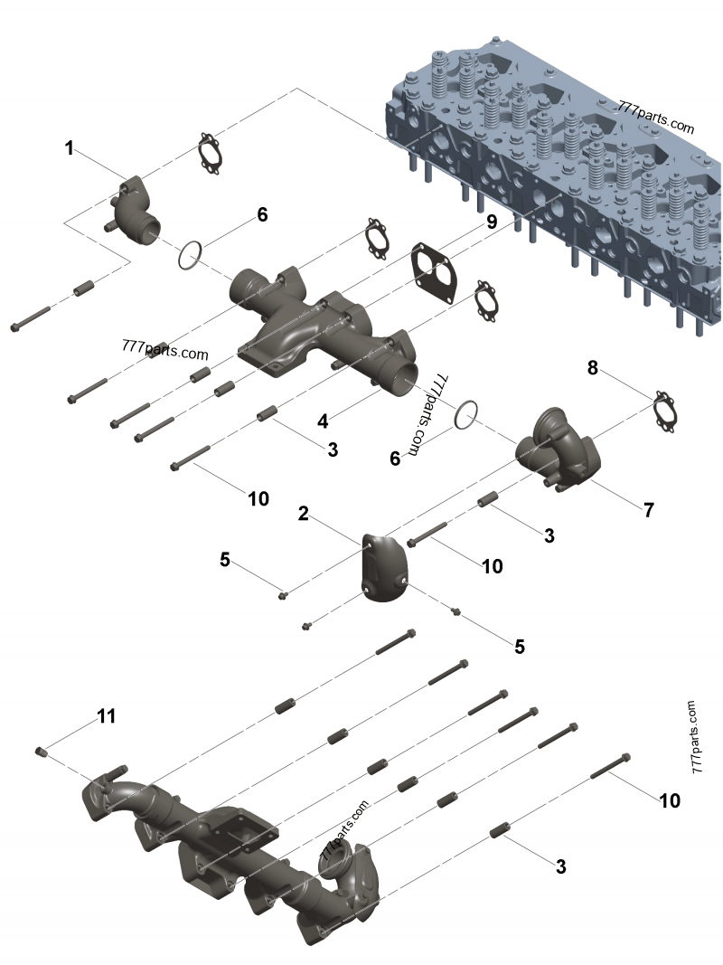 2888030 Exhaust manifold - Cummins spare part | 777parts.com