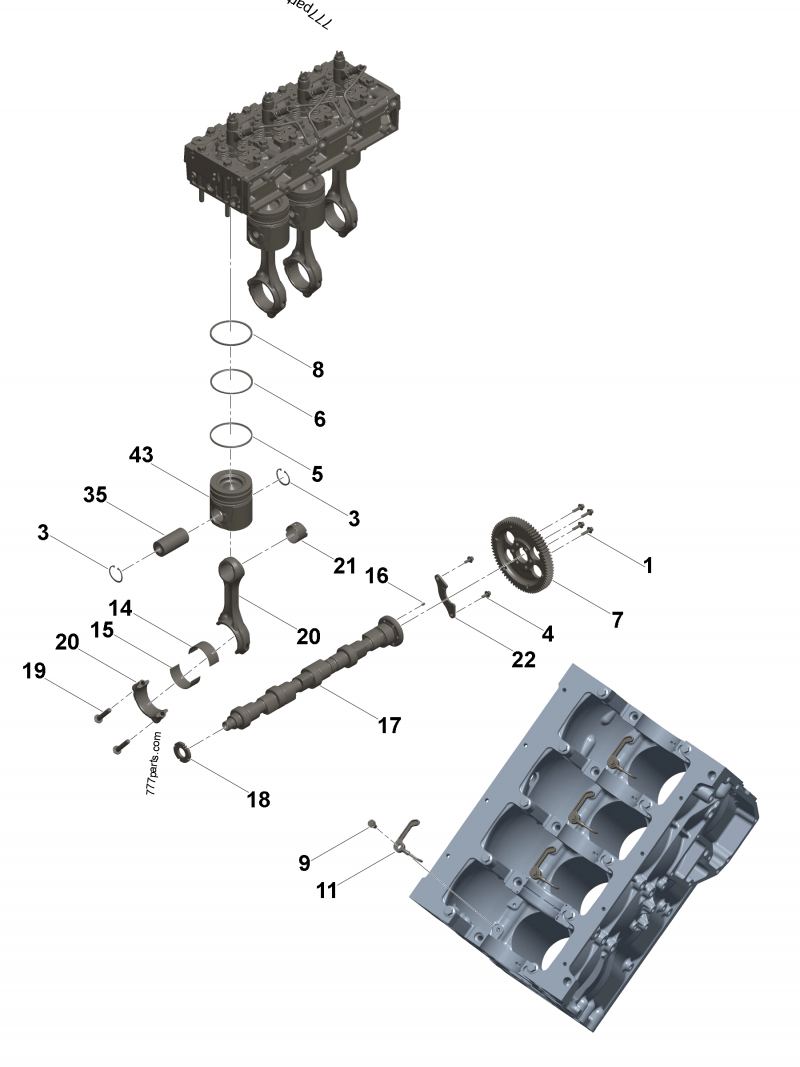 5473341 Engine piston kit - Cummins spare part | 777parts.com