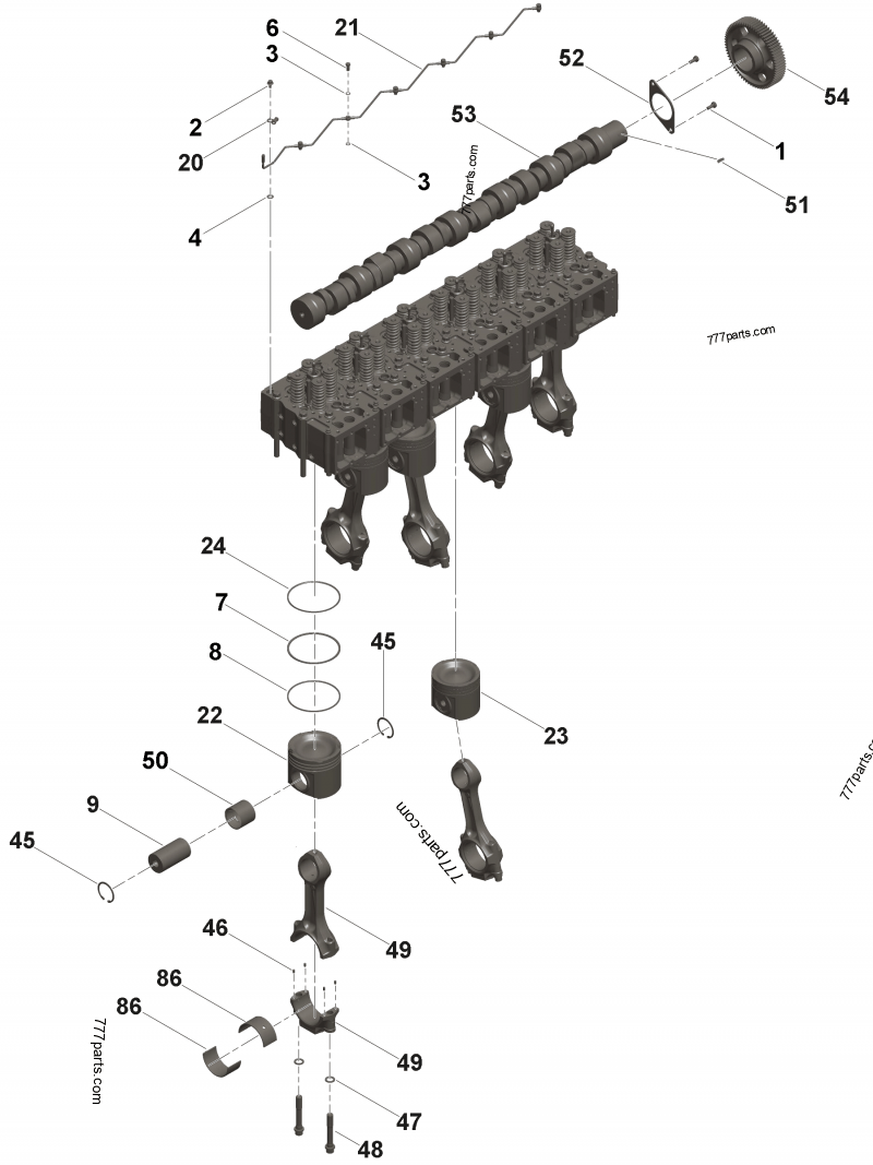 5473398 Cylinder head rebuild kit - Cummins spare part | 777parts.com 