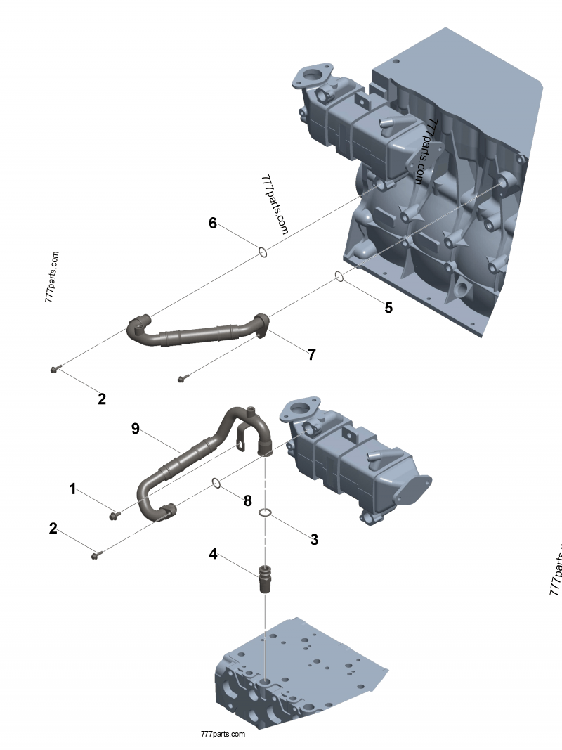 5481614 Exhaust cooler water outlet tube - Cummins spare part 