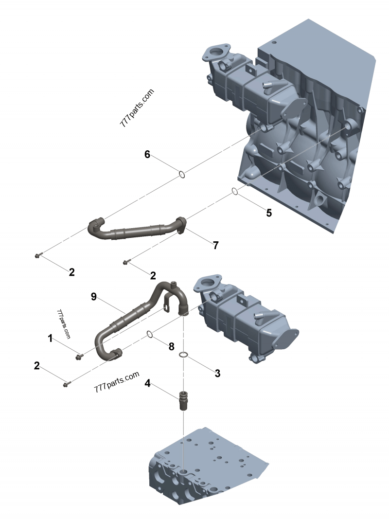 5481614 Exhaust cooler water outlet tube - Cummins spare part  