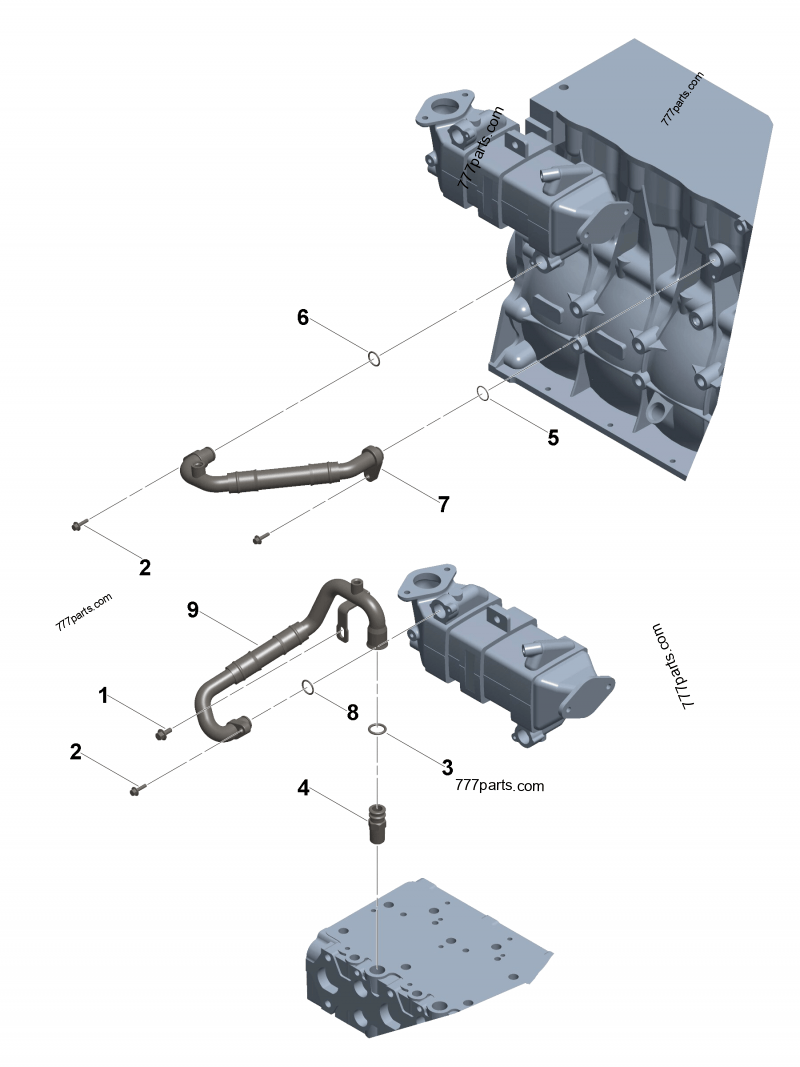 5481614 Exhaust cooler water outlet tube - Cummins spare part  