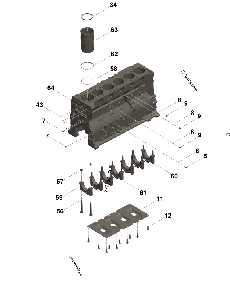 5484099 Idler shaft - Cummins spare part | 777parts.com