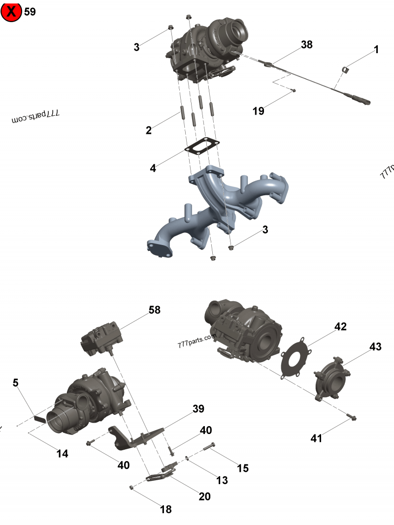 5502958 Turbocharger actuator kit - Cummins spare part | 777parts.com 