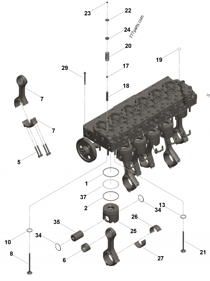 2893586 Cylinder top level assembly head - Cummins spare part 