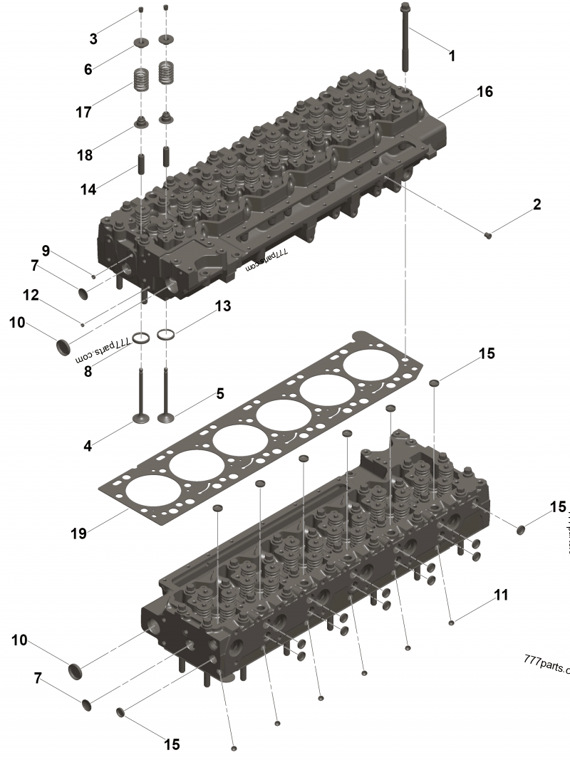 石臼 5529498 Cylinder head - Cummins spare part | 777parts.com