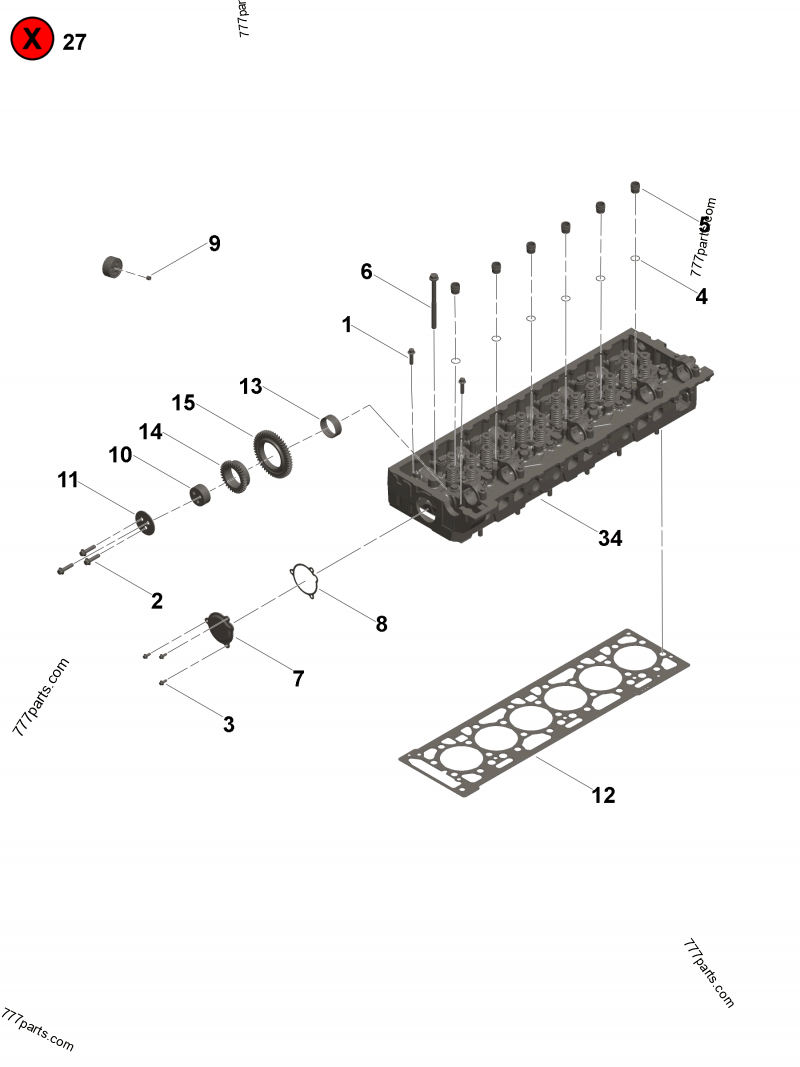5530874 Idler shaft - Cummins spare part | 777parts.com 