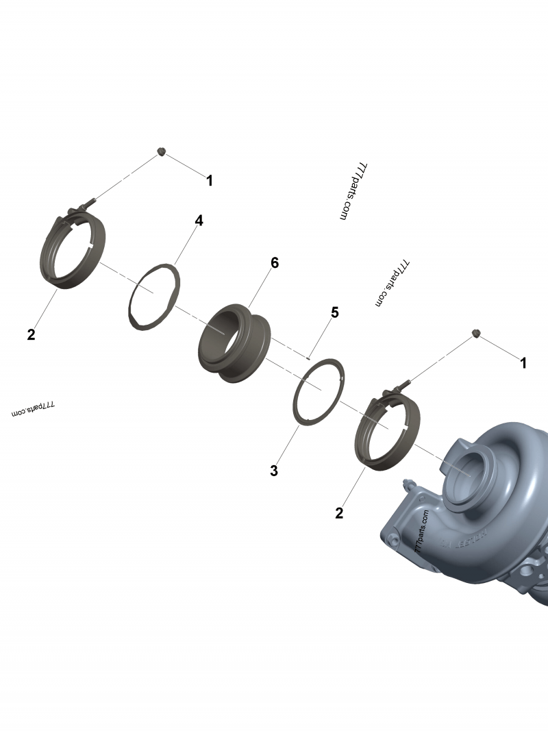 5532293 V band clamp - Cummins spare part | 777parts.com