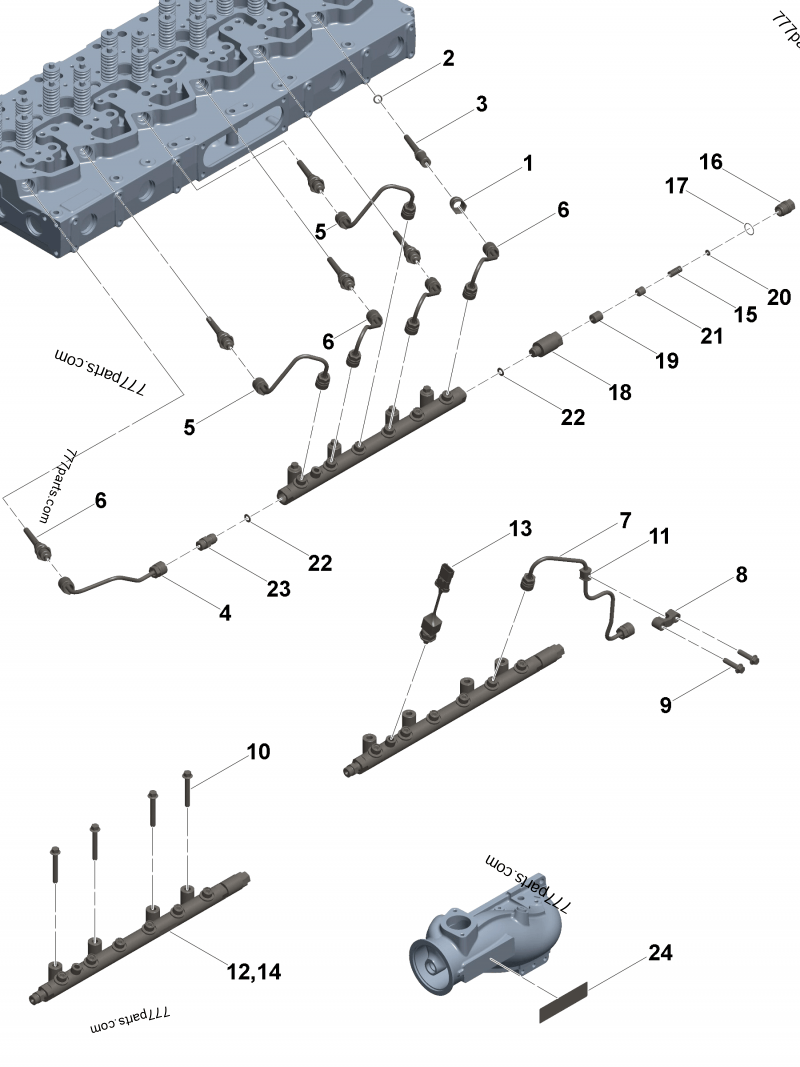 2894827 Injector fuel supply connector - Cummins spare part 2894827 Injector fuel supply connector - Cummins spare part