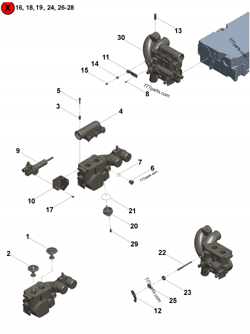 5537344 Thermostat housing - Cummins spare part | 777parts.com