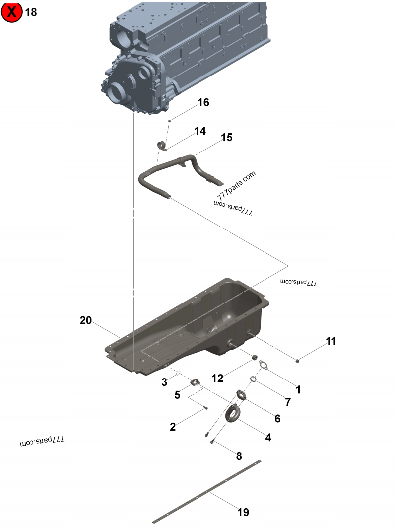 5543995 Oil pan - Cummins spare part | 777parts.com