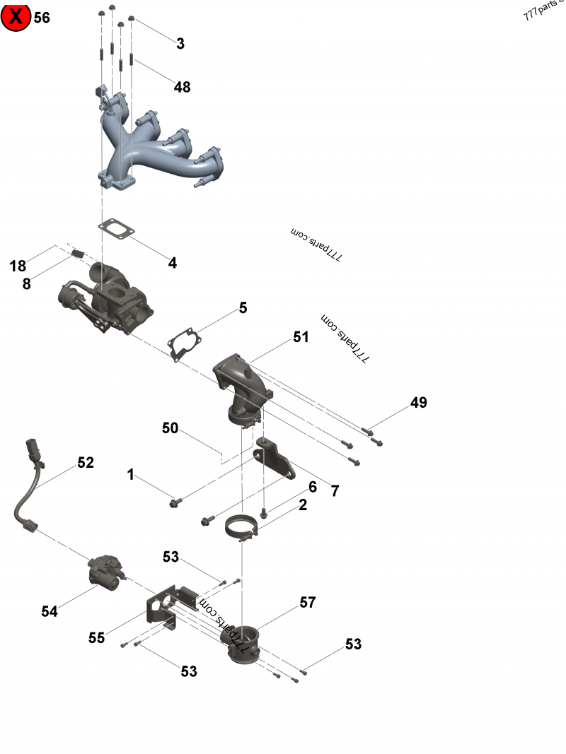 5555649 Turbocharger - Cummins spare part | 777parts.com