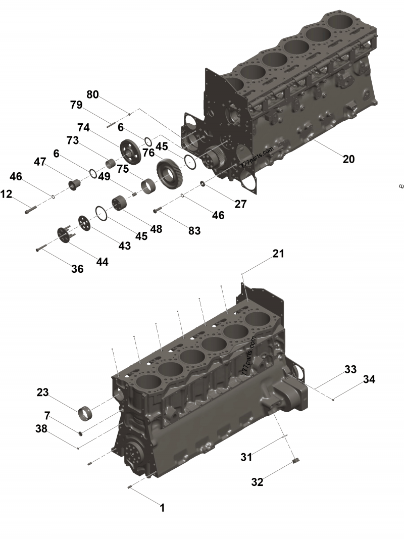2896746 Cylinder block - Cummins spare part | 777parts.com