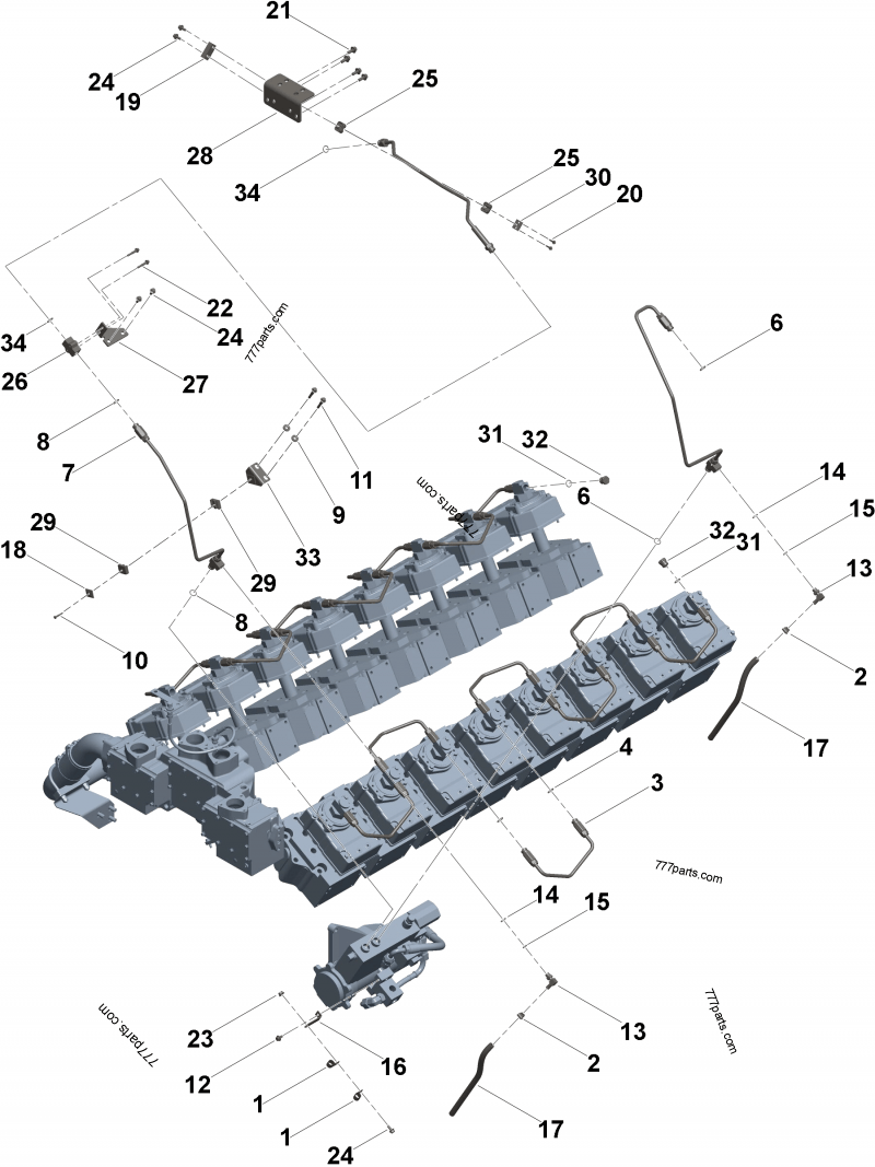 2896827 Injector fuel supply tube - Cummins spare part