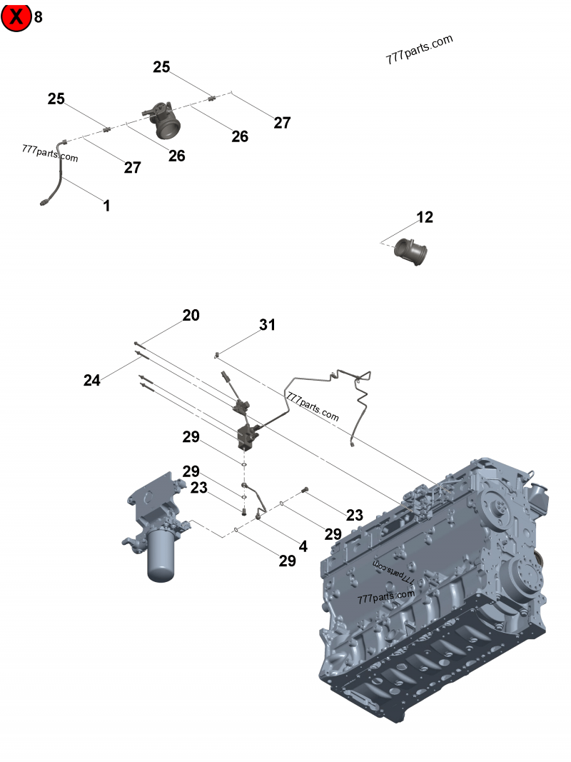 RT-77718 専用 2897191 Fuel supply tube - Cummins spare part | 777parts.com
