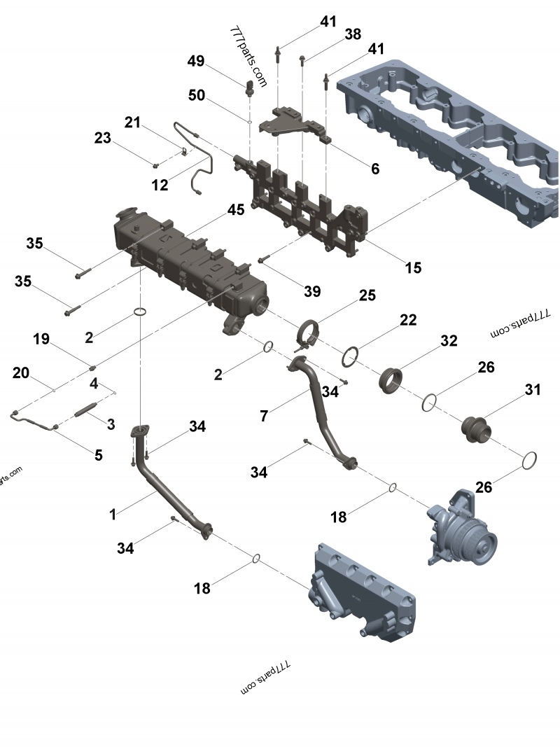「RT-159593」ページ 2897237 Exhaust transfer tube - Cummins spare part