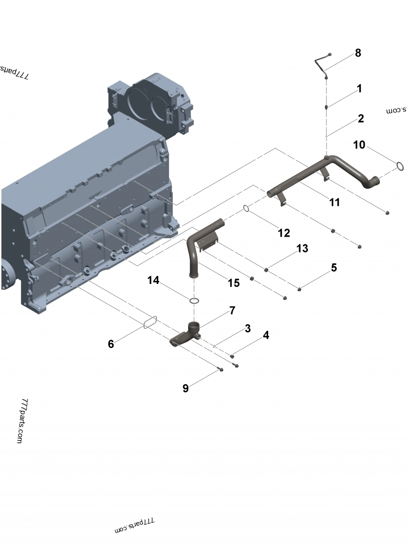 5575184 Water transfer tube - Cummins spare part | 777parts.com