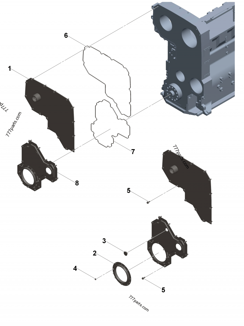 5579061 Gear cover kit - Cummins spare part | 777parts.com