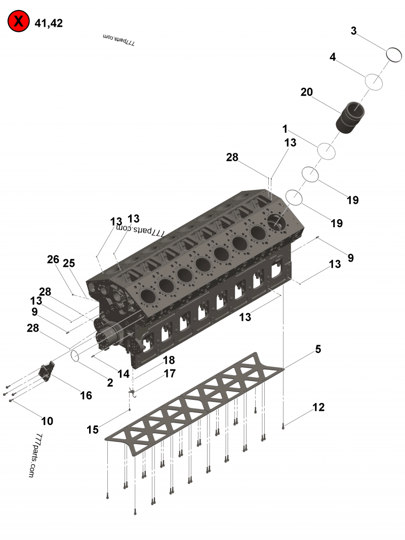 2898672 D ring seal - Cummins spare part | 777parts.com