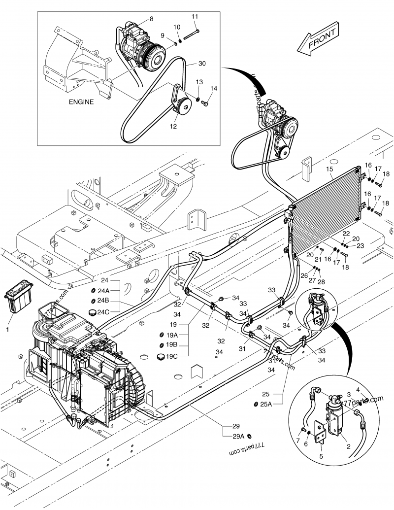 22086013B COMPRESSOR, AIR CONDITIONER 22086013b Doosan spare part