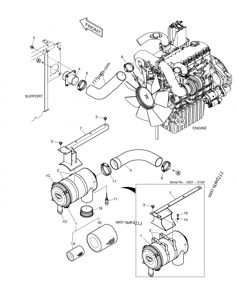 五倫図 204-00075 COVER ASSY - 20400075 - Doosan spare part