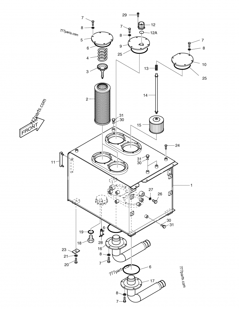 2426-1175 VALVE, BY-PASS - 24261175 - Doosan spare part | 777parts.com