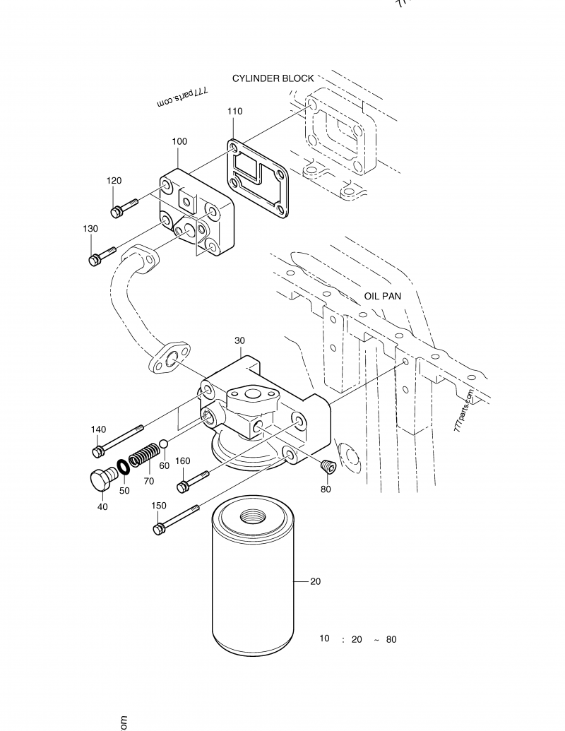 65.05503-5053 Head Oil Filter - 65055035053 - Doosan spare 65.05503-5053 Head Oil Filter - 65055035053 - Doosan spare