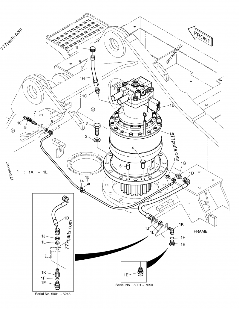401-00457B MOTOR, SWING - 40100457b - Doosan spare part | 777parts.com