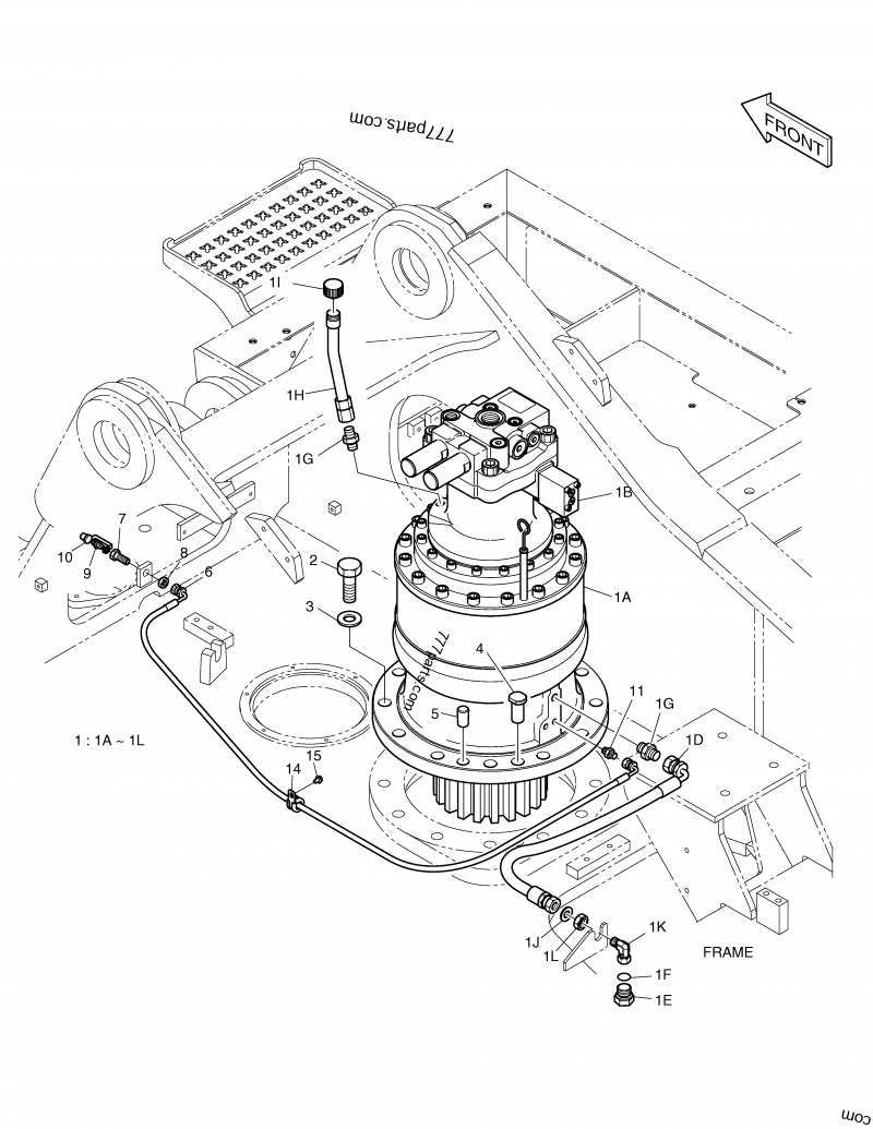 401-00457B MOTOR, SWING - 40100457b - Doosan spare part | 777parts.com